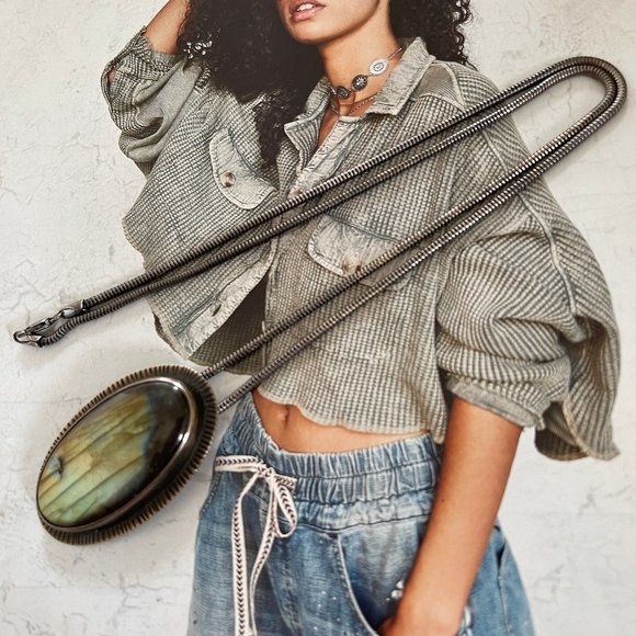 KIMYA JOYAS Artisan Hand Engraved Labradorite Sterling Silver Pendant is NWOT! - Picture 2 of 11